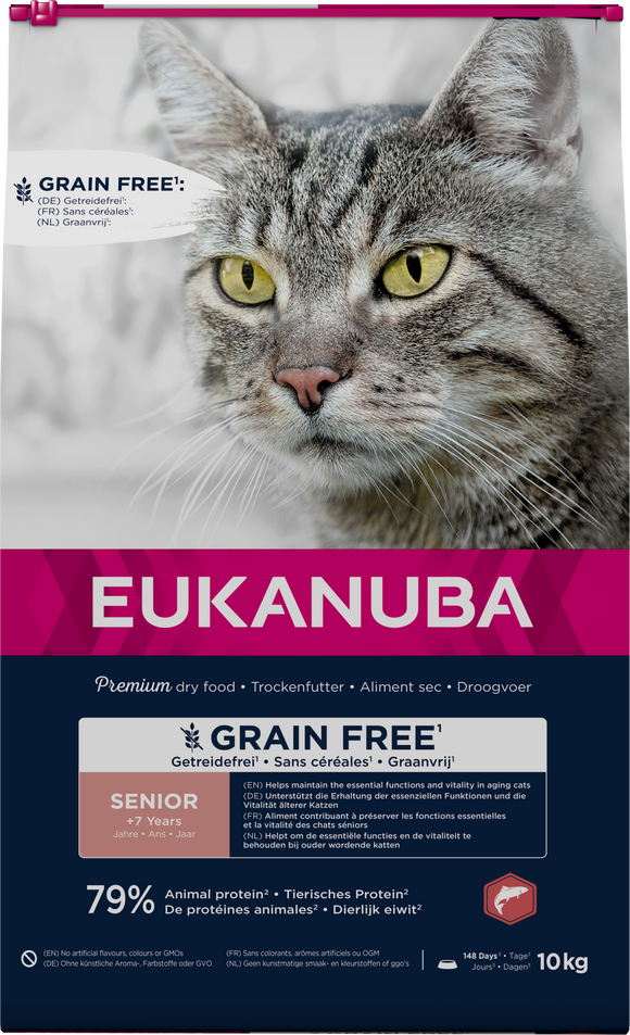 EUK CAT SENIOR GRAINFREE SALMON 10 KG