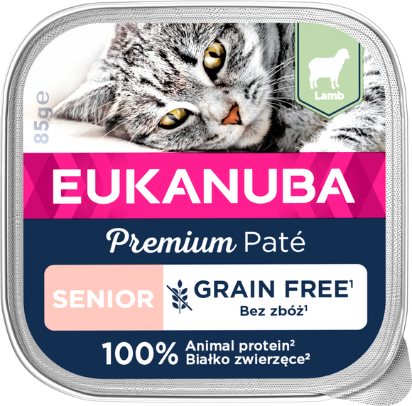 EUK CAT SENIOR GF LAMB PATE 85 GR