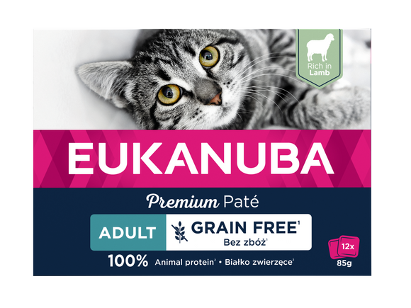 EUK CAT ADULT GF LAMB PATE MP 12x85 GR