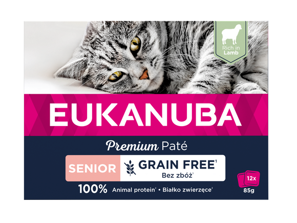 EUK CAT SENIOR GF LAMB PATE MP 12x85 GR