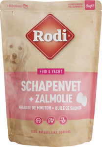 RODI EXCL SCHAPENVET BONBON ZALM 200 GR