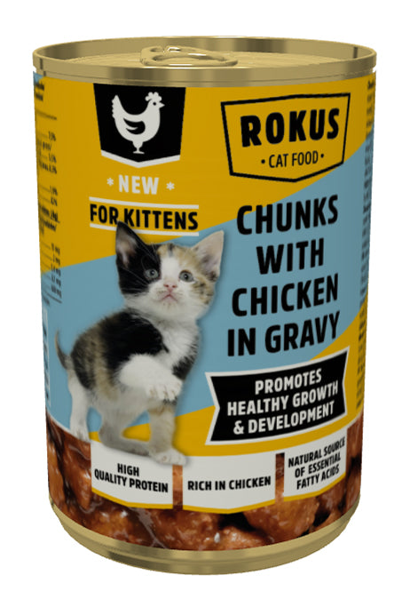 ROKUS CAT KITTENS CHICKEN 415 GR