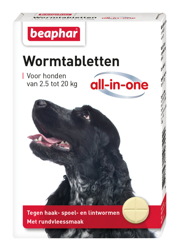 BEAPHAR WORMT A-I-O H 2.5-20KG 2 TABL