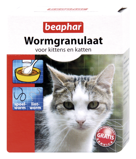 BEAPHAR WORMGRANULAAT KAT 4x1 GR