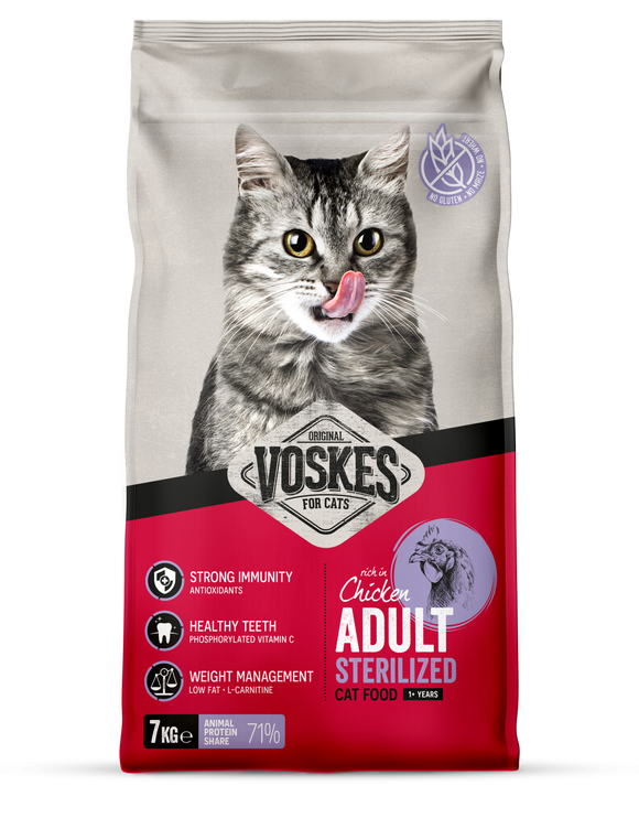 VOSKES BROK ADULT STERILIZED KIP 7 KG