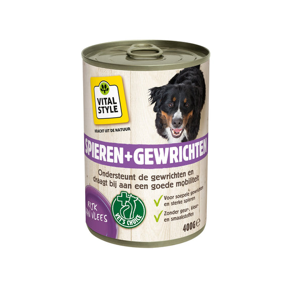 VITALSTYLE HOND BLIK SPIER&GEWR 400 GR