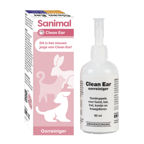 SANIMAL CLEAN EAR OORREINIGER 60 ML