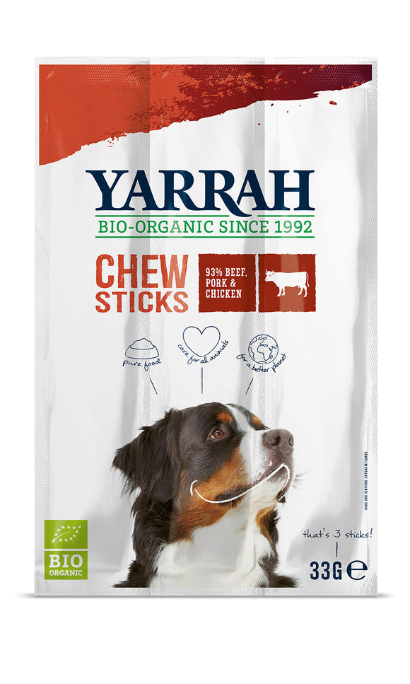 YARRAH BIO DG CHEWSTICKS BEEF 33 GR