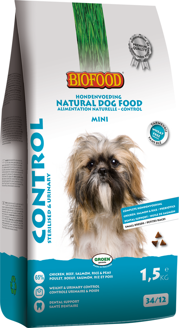 BIOFOOD CONTROL SMALL TARWEVRIJ 1.5 KG