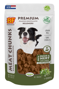 BIOFOOD MEAT CHUNKS RUND&HERT 200 GR