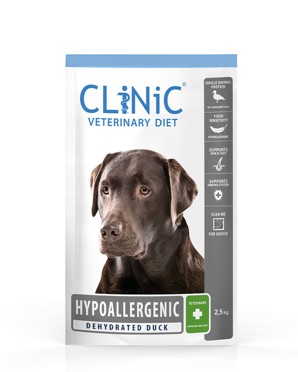 CLINIC DOG HYPOALLERG DUCK 2.5 KG