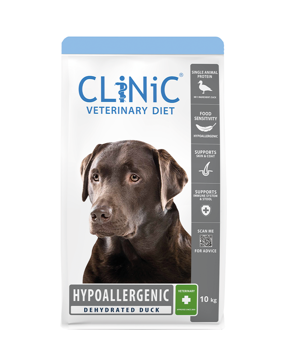 CLINIC DOG HYPOALLERG DUCK 10 KG