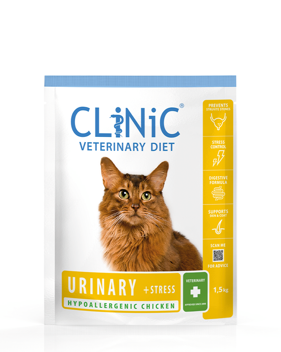 CLINIC CAT URIN+STRESS CHICKN 1.5 KG