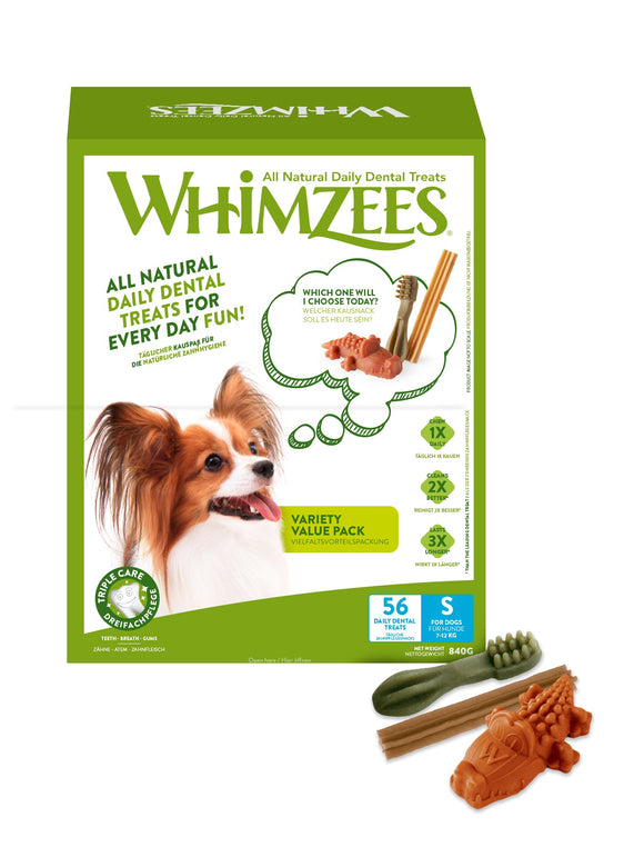 WHIMZEES VARIETY VALUE BOX S 56 ST