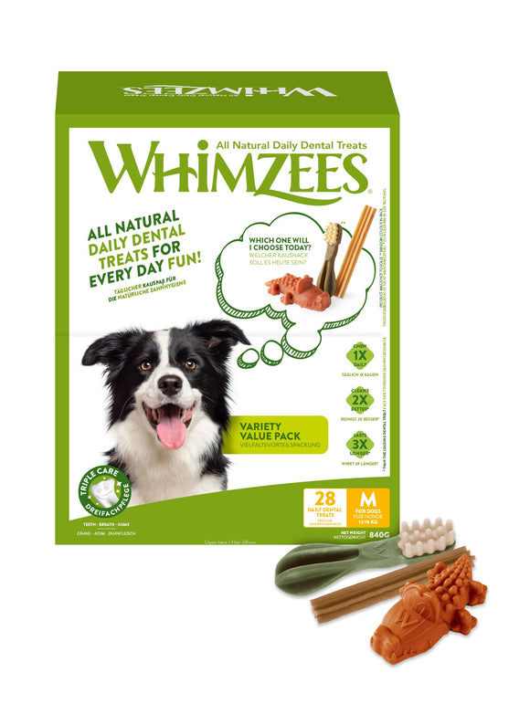 WHIMZEES VARIETY VALUE BOX M 28 ST