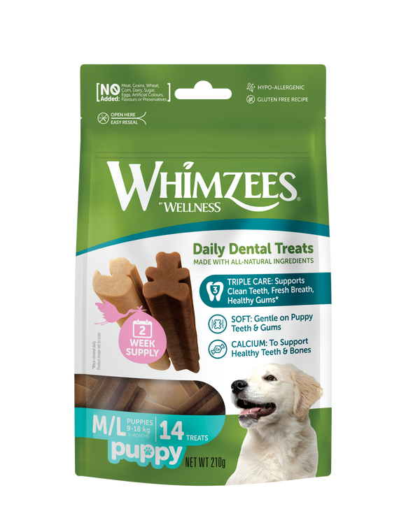 WHIMZEES PUPPY VALUE BAGS M/L 14 ST