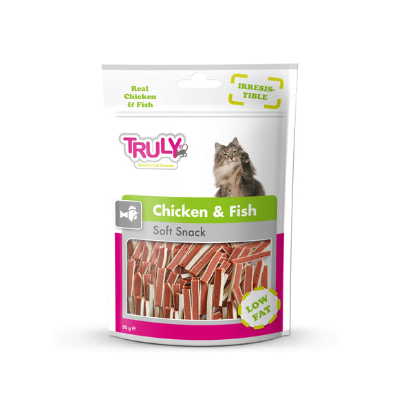 TRULY CAT CHICK&FISH SOFT SNACK 50 GR