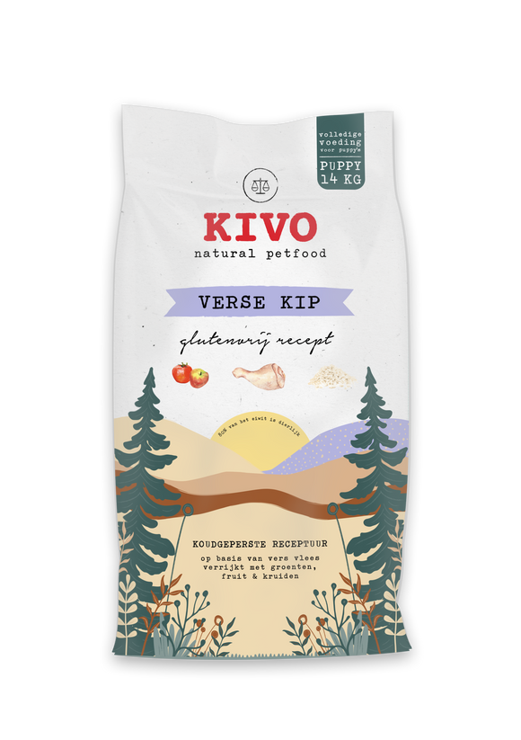 KIVO VERSE KIP PUPPY GLUTENVRIJ 14 KG