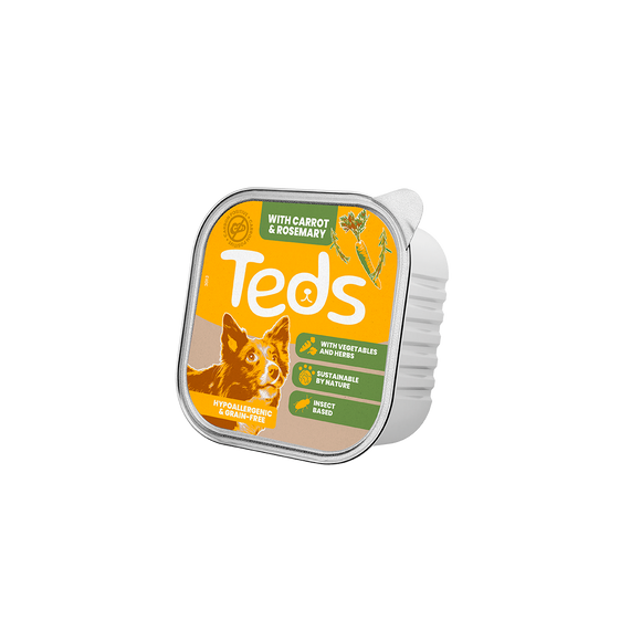 TEDS HOND ALU WORTEL&ROZEMARIJN 150 GR