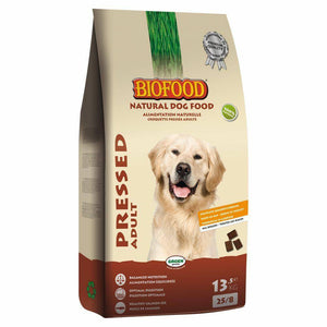 Biofood Geperst Adult Hondenbrokken is een volledige, natuurlijke geperste hondenvoeding die geschikt is voor alle hondenrassen. De brok bevat hoogwaardige natuurlijke grondstoffen en de optimale dagelijkse hoeveelheid vetten, eiwitten, vitaminen, koolhydraten en mineralen die bijdragen tot een goede gezondheid