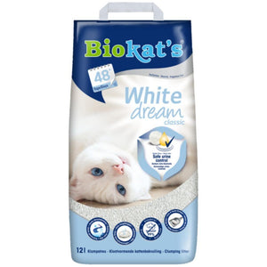 Biokat's White Dream Classic Kattenbakvulling is een wit klontvormende kattenbakvulling. Door witte natuurklei kan de urine eenvoudig worden gecontroleerd, omdat ontlasting in de kattenbak snel worden herkend. Speciale witte klei gebruikt die zich onderscheidt door een snel werkende en vooral langdurige geurbinding