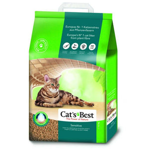 Cats Best Sensitive 20 liter Kattenbakvulling Cat’s Best Sensitive is speciaal ontwikkeld voor gevoelige katten en is door de fijne korrelgrootte bijzonder zacht voor de tedere poten. Deze eigenschap zorgt ook voor overeenkomende compacte klonten, die gemakkelijk te verwijderen zijn en voor een zuinig verbruik zorgen.