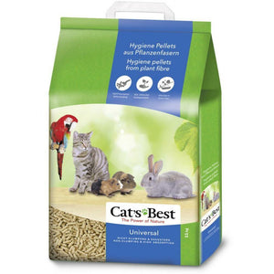 Cat's Best Universal 20 liter 11 kg Cat's Best Universal is een zeer goed absorberende pellet bodembedekker. Deze is zowel geschikt voor kleindierverblijven als de kattenbak. De pellets zijn biologisch afbreekbaar en helpen nare geurtjes voorkomen. Goede absorptie Geschikt voor verschillende dieren.