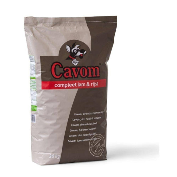 Cavom Compleet 20kg Hondenvoer met lam & rijst Deze geperste brok is geschikt voor junior en volwassen honden met een overgevoeligheid voor voeding. De basis voor dit hondenvoer is lam en rijst. Ook wanneer je hond veel last heeft van allergieën kan Cavom lam & rijst een goed hondenvoer zijn.  cavom aanbieding 20 kg