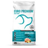 EuroPremium Adult Sterilized+ rijk aan verse kip is een voeding voor gesteriliseerde of gecastreerde honden. Verandering in de hormoonspiegels. Heeft effect op het metabolisme en zorgt voor een risico op overgewicht. Een voeding met een hoger eiwit- en lager vetpercentage zijn om aan de nutritionele behoefte te voldoen