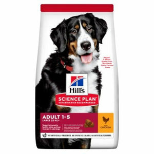 Hills Canine Adult Grote Rassen - Kip - 12kg is samengesteld om tegemoet te komen aan de energiebehoeften van honden van grote rassen tijdens de bloei van hun leven. Gemaakt met hoogwaardige, licht verteerbare ingrediënten Ondersteunt de gezondheid van gewrichten met glucosamine en chondroïtine