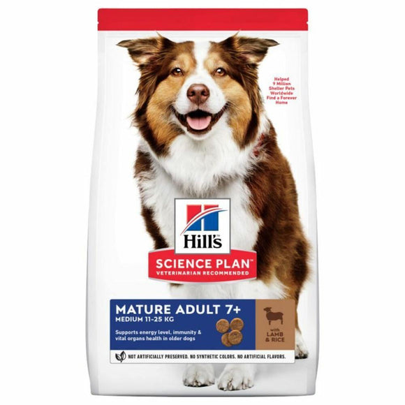 Hills Canine Mature Adult Medium Lam & Rijst 12kg is samengesteld voor verouderingsbehoeften. Het is een gemakkelijk te verteren voeding met een synergetische mix van ingrediënten om het energie- en activiteitsniveau te helpen ondersteunen. Omega 6-vetzuren & vitamine E voor een mooie huid & vacht