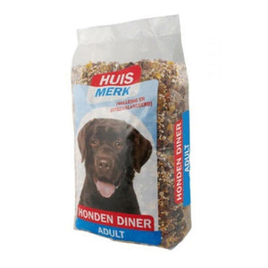 Huismerk Adult Diner 10kg is een volledig uitgebalanceerde voeding voor je hond. Je hond krijgt zo voedingsstoffen binnen. De samenstelling van de hondenbrokken zijn in balans en dat is goed voor de gezondheid van jouw hond. De voeding is samengesteld voor de volwassen hond en bevat gevogelte. groenten en vlees