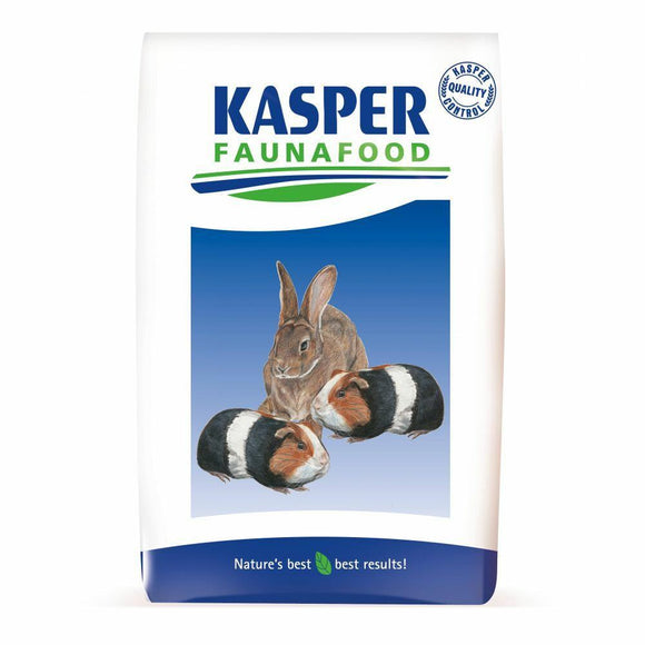 Kasper Faunafood Konijnenkorrel Hobby diervoeder voor konijnen vanaf circa 6 weken leeftijd. Dit is een uitgebalanceerde voeding voor konijnen. Alle benodigde voedingsstoffen, vitaminen, mineralen en sporenelementen zijn in de juiste samenstelling toegevoegd om het konijn in topconditie te houden. Bevat Faunabiobalance