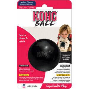 Kong Extreme Ball Zwart De Extreme Ball is de stevigste en meest onverslijtbare bal op de markt. Het perfecte speeltje voor de hond die dol is op apporteren en kauwen. Super veerkrachtig dus ook leuk voor apporteerspelletjes Gemaakt van super sterk, veerkrachtig en natuurlijk rubber