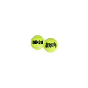 Kong Squeakair Tennisbal Een combinatie van twee klassieke hondenspeeltjes — de tennisbal en het piepspeeltje — en is daarmee het perfecte apporteerspeeltje. Deze duurzame en kwalitatief hoogwaardige Squeakair Ball kan aan het hondengebit geen slijtage veroorzaken. Het is gemaakt van een speciaal, niet-schurend vilt