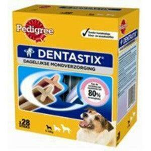 Pedigree Dentastix Multipack Mini 440 gr zijn geschikt voor volwassen, kleine honden en hebben een reinigende werking op het gebit. De x-vorm verwijdert vuil aan de oppervlakte en de ingrediënten maken tandplak onschadelijk. Bij dagelijks gebruik helpt het de vorming van tandplak tot 80% te verminderen